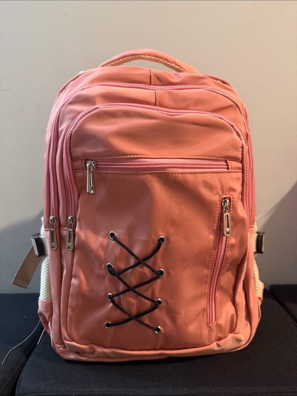 Pink Multi-Pocket Backpack - Stylish Everyday Bag